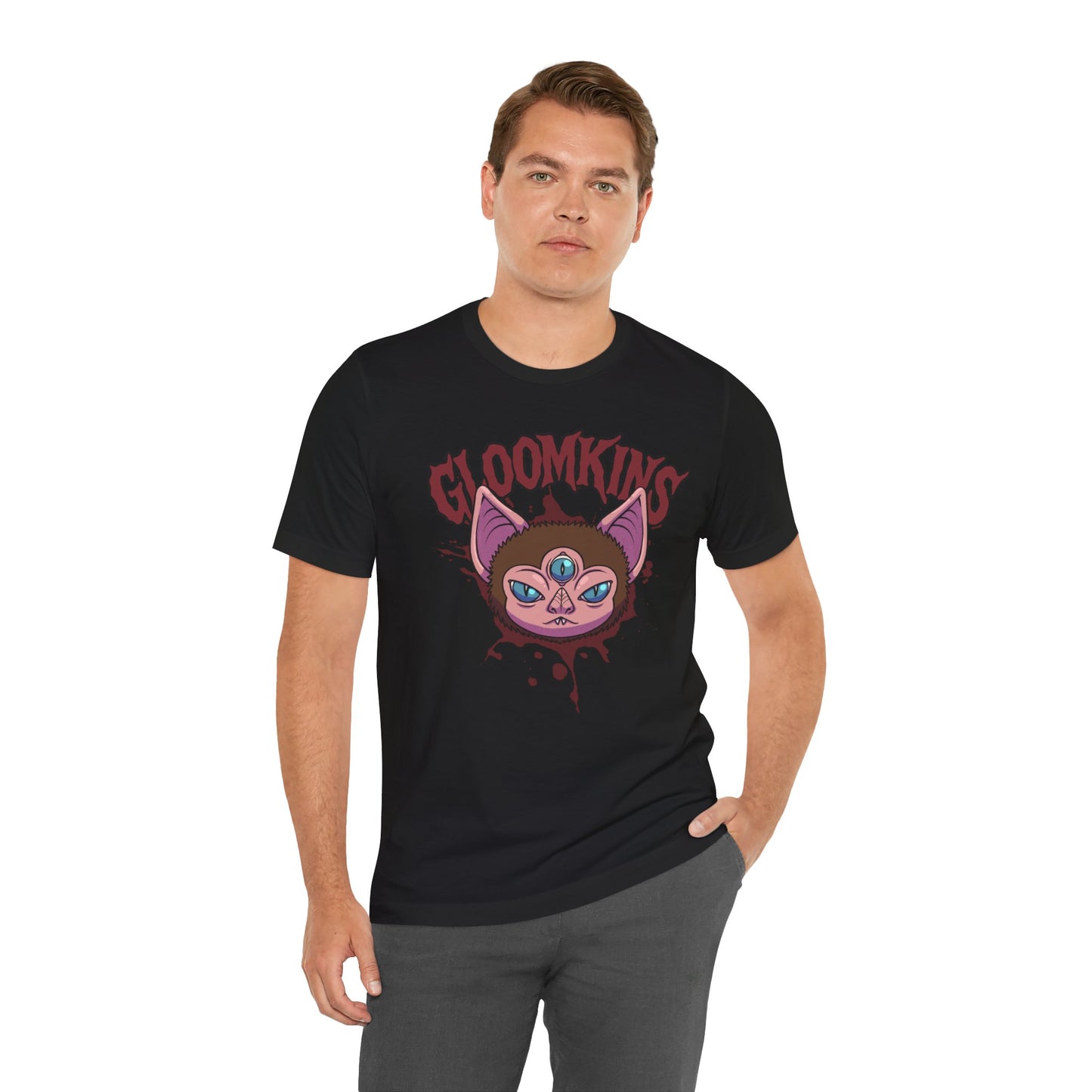 Bats the Bat Pup Graphic Tee for Spooky Vibes, Unisex Shirt, Cute Monster T-Shirt, Art Lovers Gift, Casual Wear